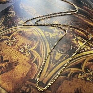 RALPH LAUREN • Delicate Gold Rolo Chain with Claw Clasp